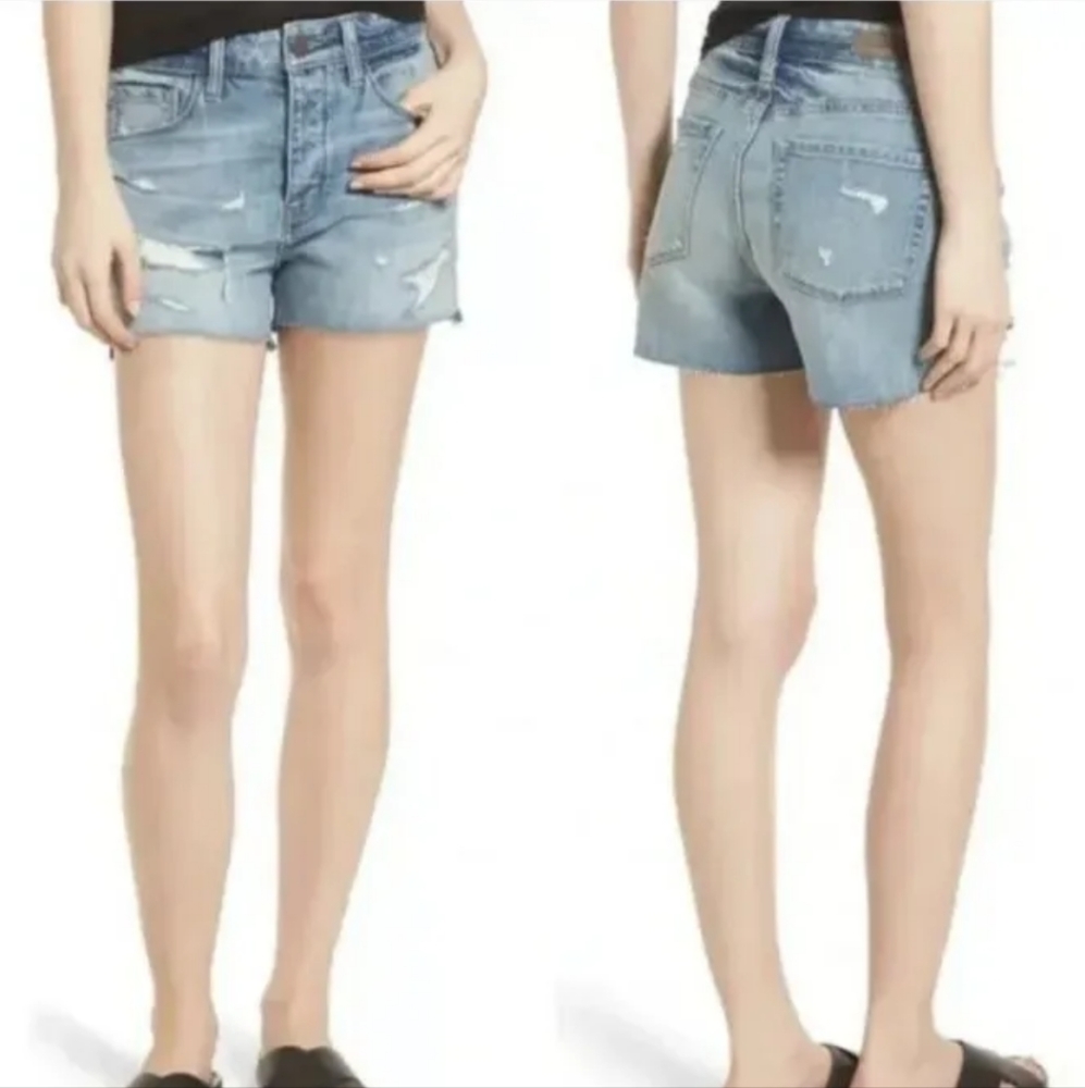 Treasure Bond Boyfriend Booty Jean Shorts Foster Shorties Distressed Denim Sz 26
